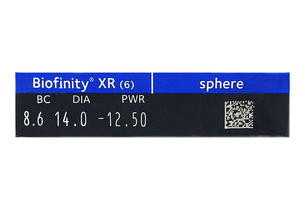 バイオフィニティ XR（クーパービジョン）(12箱セット) レンズデータ