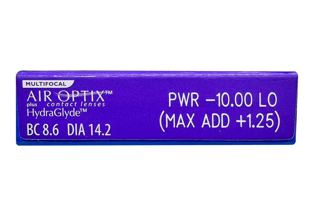 【6枚入り】エアオプティクス プラス ハイドラグライド(遠近両用) 【6枚入り】エアオプティクス プラス ハイドラグライド(遠近両用) レンズデータ