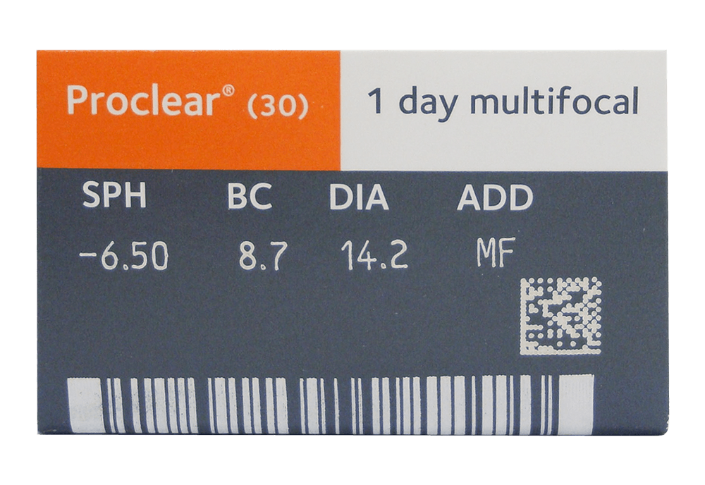 プロクリアワンデー マルチフォーカル（遠近両用） レンズデータ