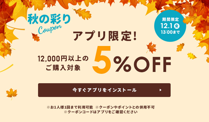 秋の彩りクーポン