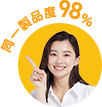 同一製品度98パーセント!