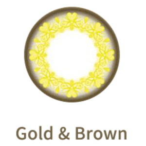 シード マンスリー カラー レンズ UV Gold and Brown