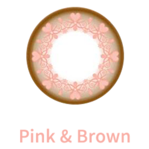 シード マンスリー カラー レンズ UV Pink and Brown