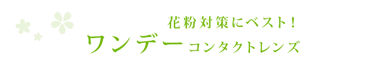 花粉対策にベスト！1日使い捨てコンタクト