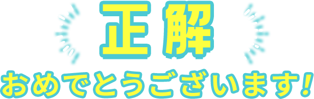 正解おめでとうございます！