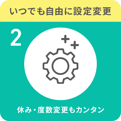 2.いつでも自由に設定変更